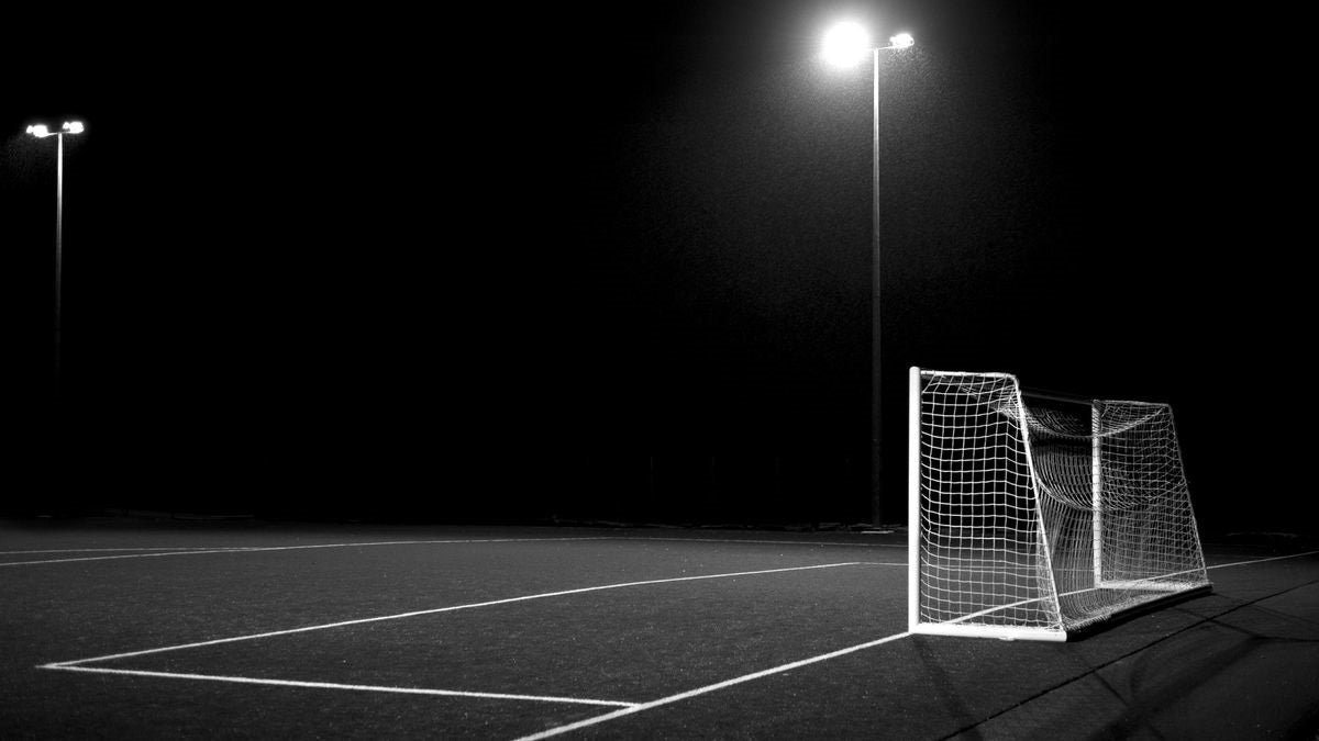 Night football pitch